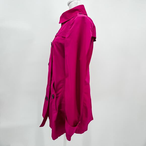 Burberry Trench Chelsea Kensington Short Belt Jacket Coat Sandringham Pink 8/6 - Picture 3 of 14